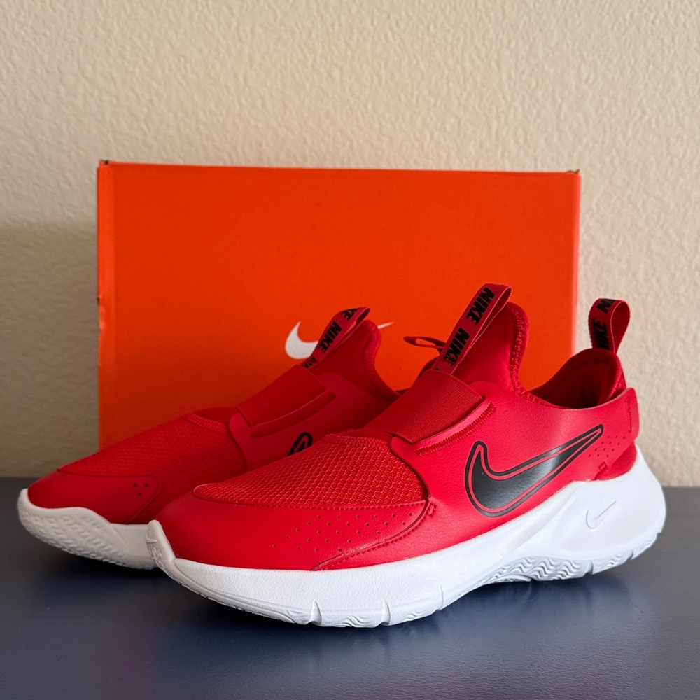 Nike Kids Red and Black Slip-On Sneakers